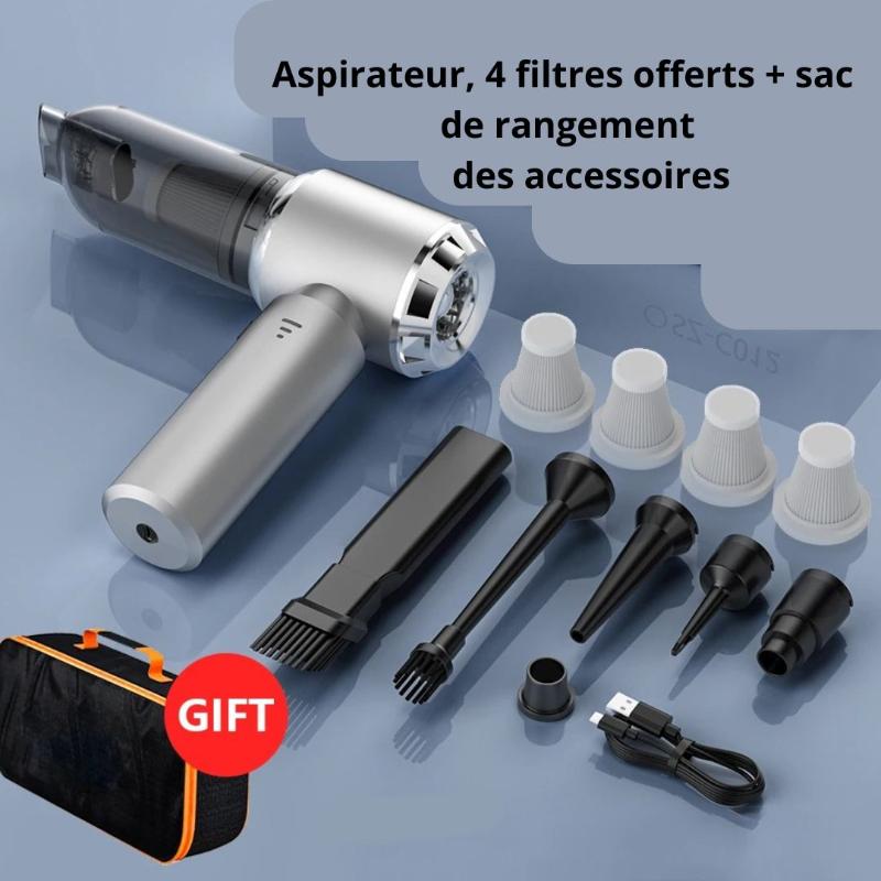 aspirateur-voiture-sans-fil-avec-sac-filtres-et-ses-accessoires
